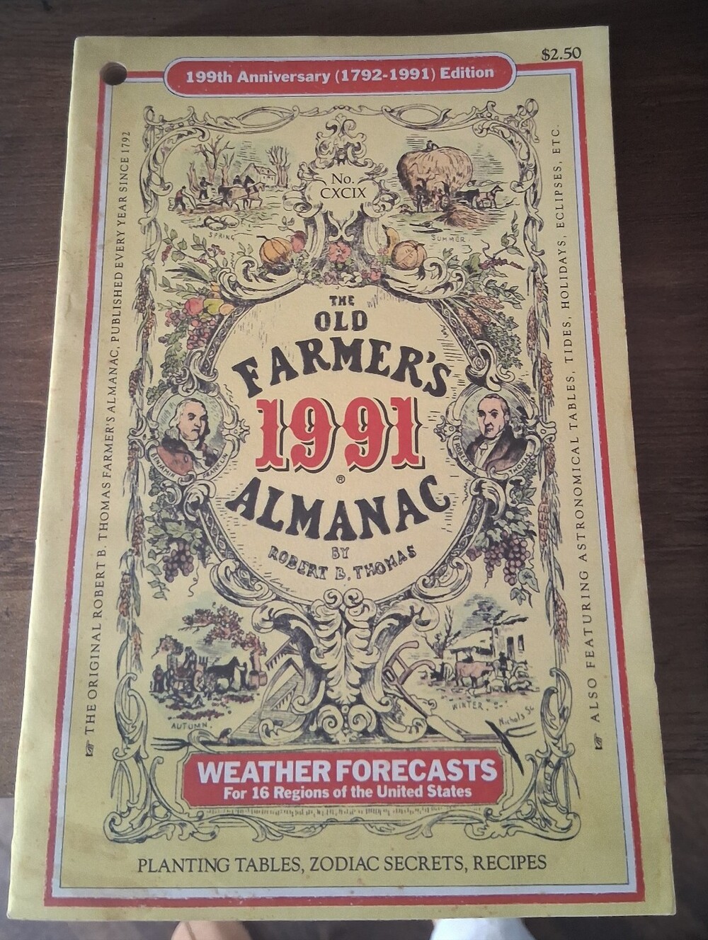 The Old Farmer's Almanac 1991 Weather Forecasts 199th Anniversary